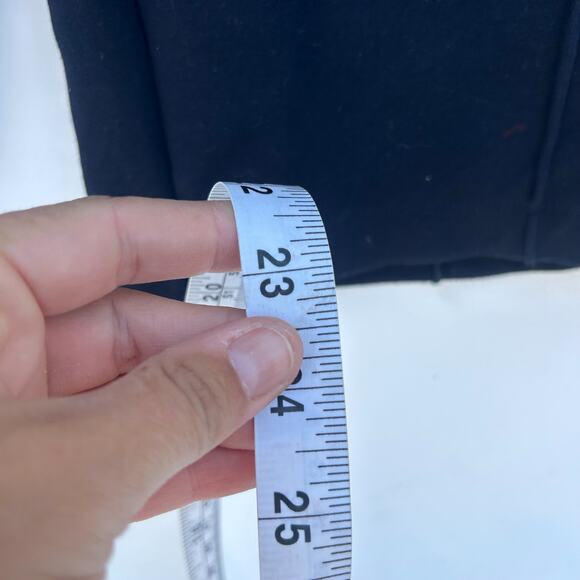 Vince Wide Leg Cropped Pull On Trousers Pants Seam XS Black Navy Stretchy Sweats - Picture 9 of 11